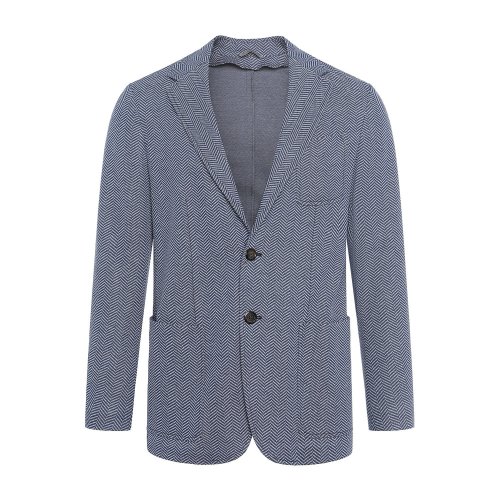 CANALI/康纳利 灰色 男士黑白条纹西服夹克外套 W0146A-WJ01271-302 春夏款