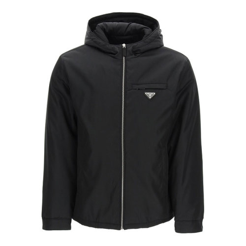 PRADA/普拉达  男装 男士 黑色连帽时尚夹克外套 SGB776-1WQ8-F0002