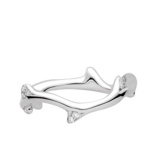 DIOR/迪奥 22春夏新款BOIS DE ROSE系列 18k金白金镶嵌钻石戒指JBDR95005_0000