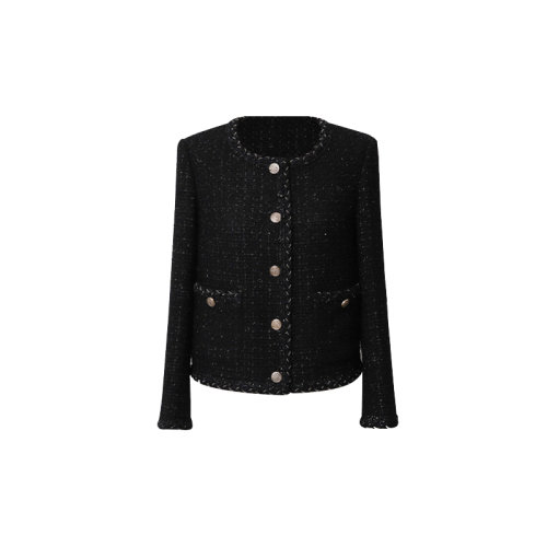 GeleiStory/GeleiStory 春秋新款经典圆领轻奢名媛法式外套女短款炸街高级范毛呢上衣 女士夹克