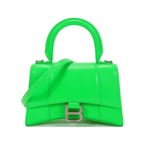 Balenciaga/巴黎世家  女士迷你款XS码牛皮革Hourglass手提单肩斜挎包沙漏包 592833 1QJ4Y