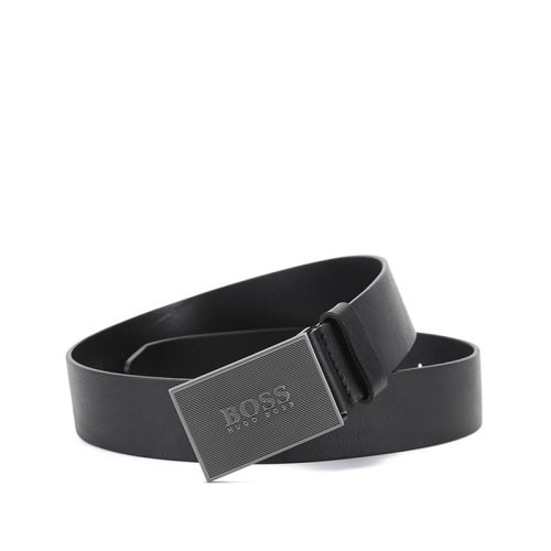 HUGO BOSS/雨果博斯  男士皮革板扣式皮带腰带 50455366 001