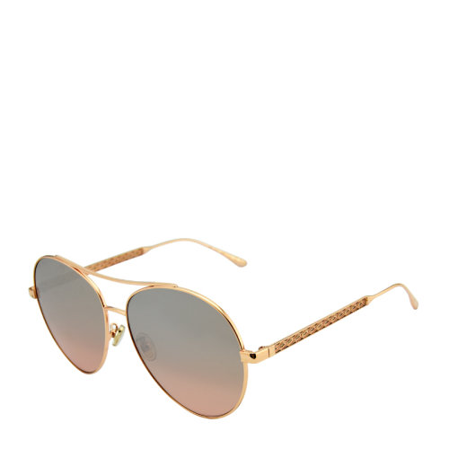 Jimmy Choo/周仰杰 太阳镜 墨镜 复古 精致 玫瑰金 女款 复古花纹镜腿 气质 大框  眼镜 NORIA/F/S 61mm