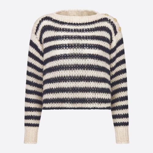  DIOR迪奥 22年秋冬 女士 针织衫 Dior Mariniere 针织衫 314S03AM413_X5855