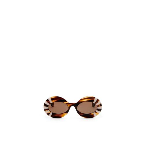  LOEWE罗意威 22年秋冬 女士 太阳眼镜 Oversized oval sunglasses in acetate G736270X06-4017