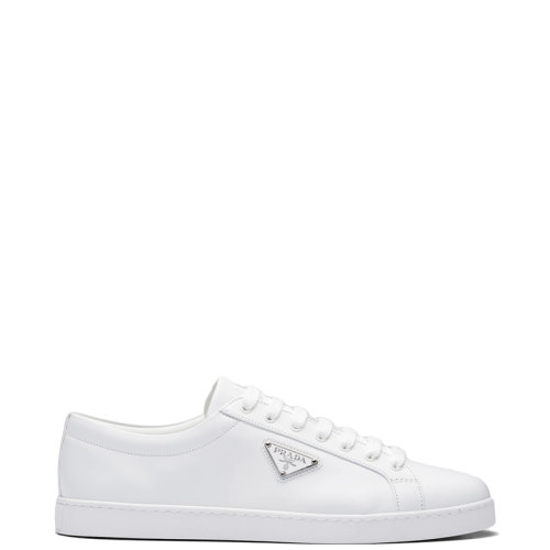PRADA/普拉达 22年新款 男士白色亮面皮革运动鞋2EE376_3F0E_F0009