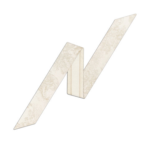 DIOR/迪奥 22年早春新款 MITZAH系列 女士米白色桑蚕丝混纺配金色金属光泽线Sauvage茹伊印花丝巾21JOU106I632_CO90