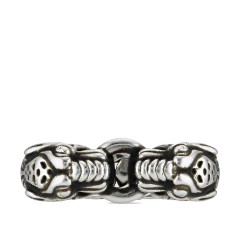 GUCCI/古驰 925银雕刻虎头图案戒指627282J84000701