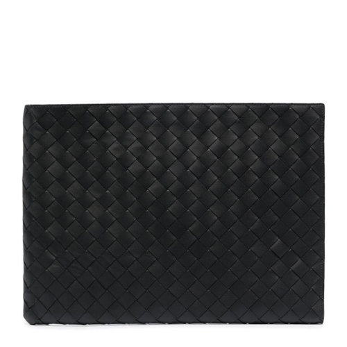 Bottega Veneta/葆蝶家 男士棕色皮革经典编织拉链开合钱包钱夹手拿包男包 607479-VCPQ5-2125