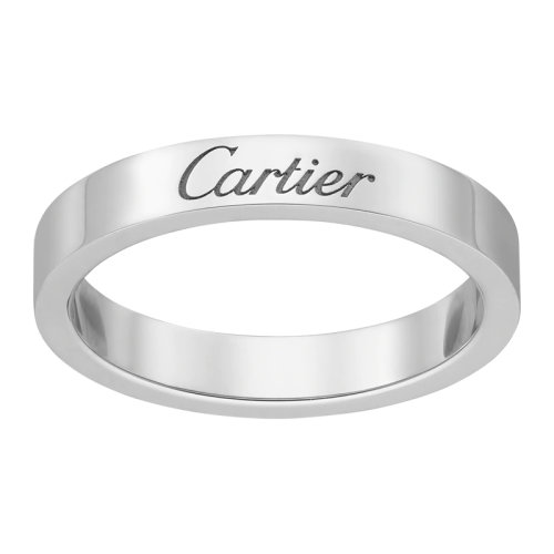 CARTIER/卡地亚 C de Cartier系列 铂金950/1000刻印CARTIER字母简约大气结婚求婚订婚戒指 B4098100