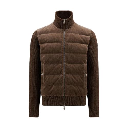  MONCLER蒙可蒙克莱 22年秋冬 男士 羽绒服 Padded Wool %26 Velvet Cardigan H20919B00012M12412