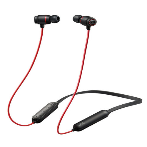 JVC/杰伟世 HA-XC30BT 颈挂式蓝牙耳机 重低音摇滚音乐耳机 运动跑步时尚出街防水耳机【黑线红线随机发】