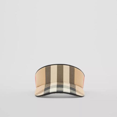  BURBERRY 22年秋冬 女士 格纹棉质遮阳帽 80562651