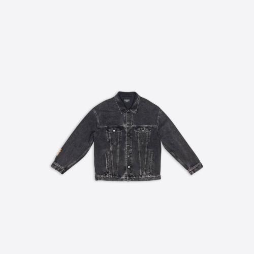  BALENCIAGA巴黎世家 22年春夏 男士 夹克 Mens Metal Oversized Jacket  in Black 694504TBP47