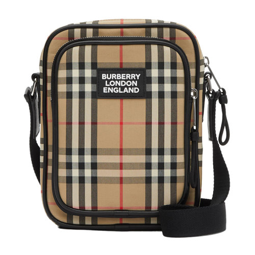 BURBERRY/博柏利Vintage格纹拼棉斜背包80233811