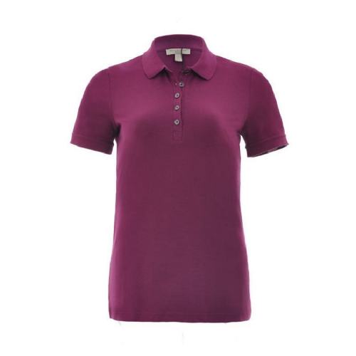  BURBERRY/博柏利 女士紫红色棉质短袖polo衫 40054531 PLFSX