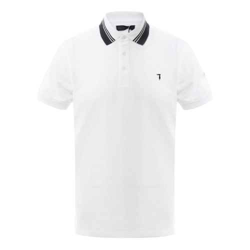 Trussardi/楚莎迪 棉质 翻领 白色 男装 短袖T恤 POLO 男士短POLO