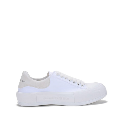 Alexander McQueen/亚历山大麦昆 男士织物配皮系带休闲运动鞋 654594 W4MV7