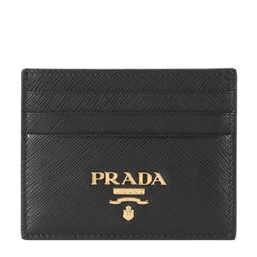 PRADA/普拉达 女士经典logo牛皮卡包名片夹 多色可选
