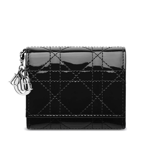 DIOR/迪奥 女士 LADY DIOR黑色小牛皮钱包  S0181OVRB_M900