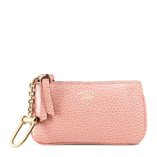 GUCCI/古驰 女士裸粉色牛皮徽标印花拉链开合长款钱夹钱包手拿包女包  368879-CAO0G-5806