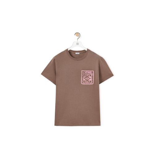  LOEWE罗意威 22年秋冬 男士 短袖T恤 Anagram fake pocket T-shirt in cotton H526Y22X25-1470