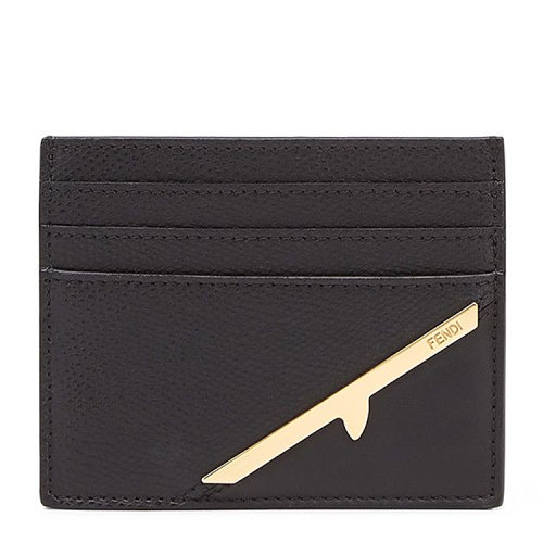 FENDI/芬迪卡片套 黑色牛剖层革卡片套7M0164 AC92