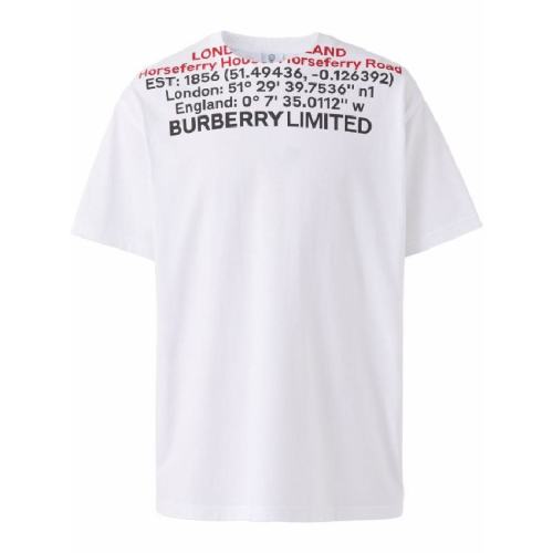  BURBERRY/博柏利 男士白色织物短袖T恤 80483231 PLFSX
