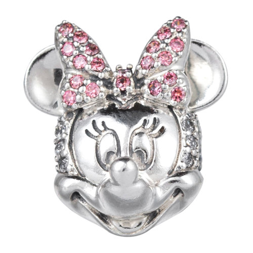 PANDORA/潘多拉 女士925银色迪士尼炫目米妮肖像固定夹 797496CZS