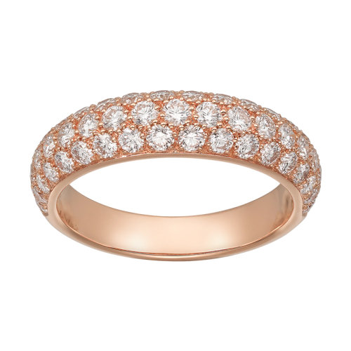 CARTIER/卡地亚 ETINCELLEE系列 18K金玫瑰金镶嵌55颗明亮式切割钻石 结婚求婚订婚戒指B4220600