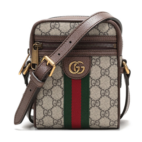 GUCCI/古驰 男士帆布棕色Ophidia系列GG肩背包