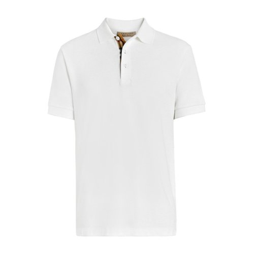  BURBERRY/博柏利 男士白色棉质短袖POLO衫 8000919 PLFSX