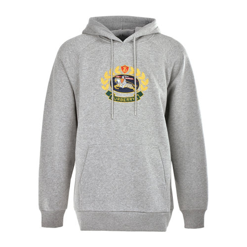 BURBERRY/博柏利 男装 服装 黑色棉质混纺典藏绣标新徽标时尚休闲套头长袖时尚 男士卫衣 8002956