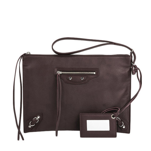 Balenciaga/巴黎世家  女包 女士棕色皮质时尚手拿包 339836DBC0N6110