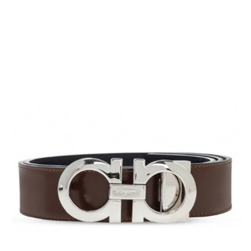 Salvatore Ferragamo/菲拉格慕 男士 棕色时尚皮革皮带腰带 675542 746520