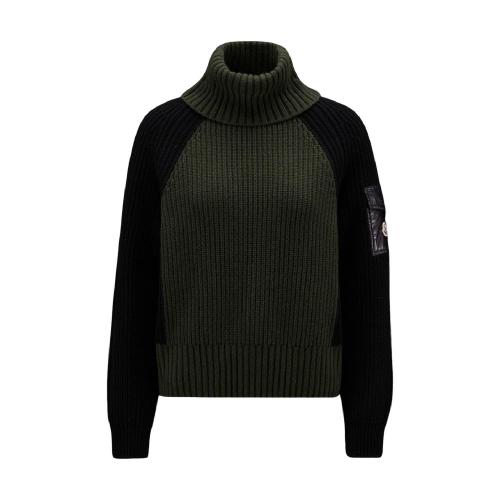  MONCLER蒙可蒙克莱 22年秋冬 女士 针织衫 Wool %26 Cashmere Polo Neck Jumper H20939F00003M11