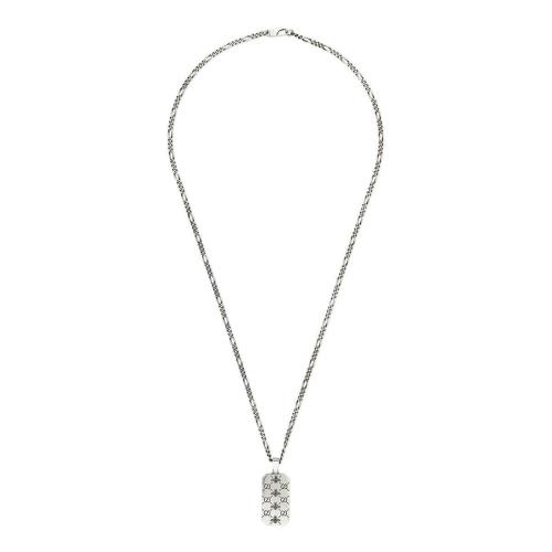 GUCCI古驰 22年秋冬 女士 GG和蜜蜂刻花吊坠项链 728265 J89B0 9515