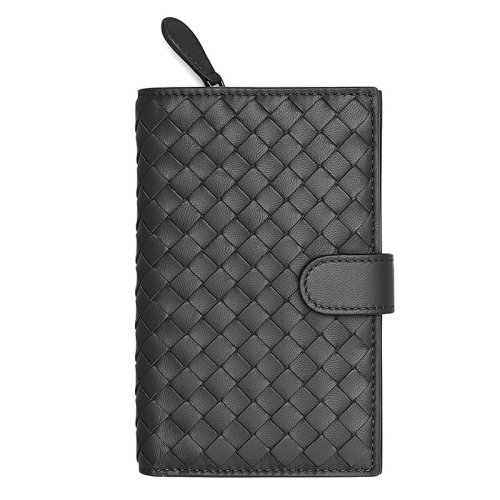 Bottega Veneta/葆蝶家 女士黑色羊皮钱包121060V001N1000