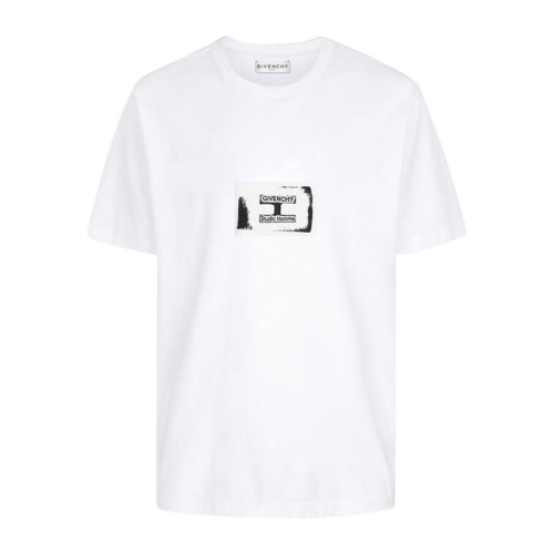 Givenchy/纪梵希 男装 时尚简约 男士白色棉质短袖T恤 BM70UQ3002-100