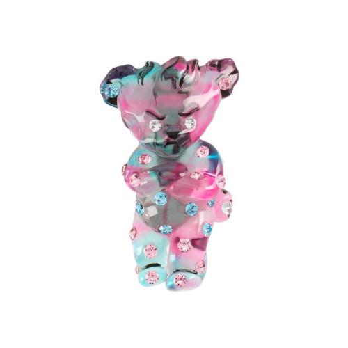 GUCCI古驰 22年秋冬 男士 Gucci HA HA HA特别系列小熊水晶胸针 725829 IAAAU 8521