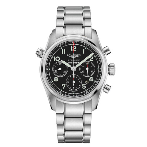 LONGINES/浪琴 先行者系列 男士黑色哑光自动机械精钢表壳和表带腕表42毫米L3.820.4.53.6