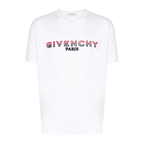 Givenchy/纪梵希男装 服装  黑色棉质logo印花标识宽松 男士短袖T恤 BM70UY3002-001