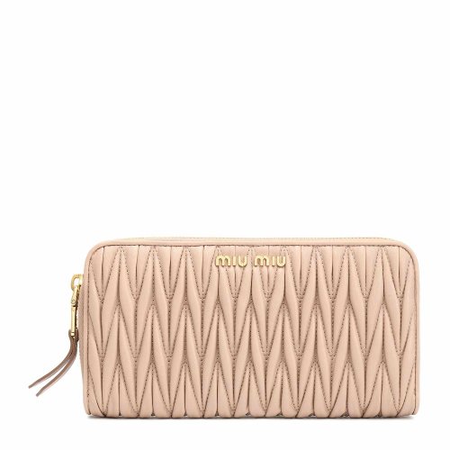 MIUMIU 纯色 褶皱 时尚 女士钱包 5ML506 N88 F0002