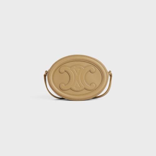 CELINE赛琳思琳 22年秋冬 女士 单肩包 TRIOMPHE光滑牛皮革斜挎椭圆形钱包 10I703DPQ.31OV