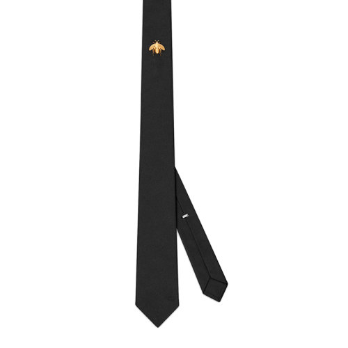 DIOR/迪奥 22年春夏新款 男士黑色桑蚕丝面料搭配小蜜蜂配饰领带29C1047Z0688_C981