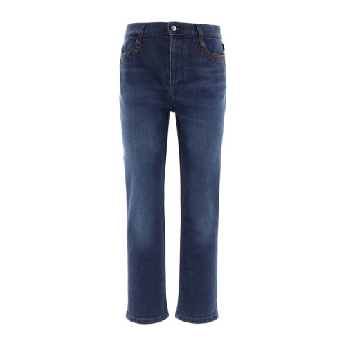 CHLOE/克洛伊 女士 服装  深蓝色直筒休闲牛仔裤 女士牛仔裤