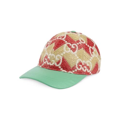  GUCCI古驰 22年秋冬 男士 GG草编效果棒球帽 705165 3HAKX 9668
