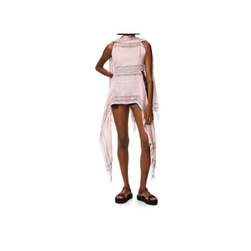  LOEWE罗意威 22年秋冬 女士 罩衫 Scarf top in linen and cotton S616Y07X38-6925