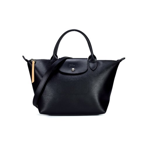  Longchamp/珑骧 女士黑色牛皮革单肩包 L1512 HYQ 001 PLSX