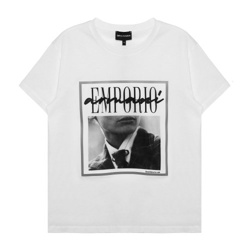 Emporio Armani/安普里奥阿玛尼 白色印花 女士短袖T恤 3K2T7I-2J30Z-0100